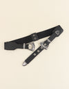 Double Buckle PU Leather Belt