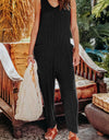 Double Take Full Size Sleeveless Straight Jumpsuit