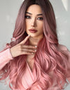 Fashion Wave Synthetic Long Wigs in Pink 26''