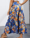 Printed Tie-Front Culottes