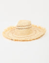 Fame Openwork Raw Hem Weave Hat