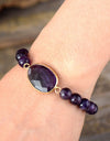 Handmade Amethyst Beaded Bracelet