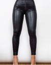 Matte PU Leather Long Pants