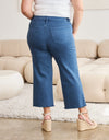 RFM Crop Chloe Full Size Tummy Control High Waist Raw Hem Jeans