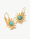 18K Gold Plated Sun-Shaped Earrings