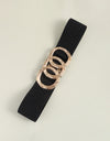 Zinc Alloy Buckle Elastic Wide Belt