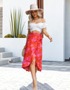 Floral Tied Ruffled Skirt