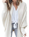 Open Front Dolman Sleeve Longline Cardigan