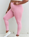 Zenana Fit For You Full Size High Waist Active Leggings in Light Rose