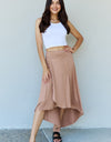 Ninexis First Choice High Waisted Flare Maxi Skirt in Camel