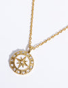 Zircon Decor North Star Pendant Copper Necklace