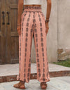 Tied Printed High Waist Pants