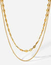 Dreaming of You Gold-Plated Double-Layered Necklace