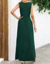 Surplice Neck Sleeveless Maxi Dress