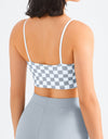 Breathable Checkered Sports Bra