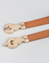 Zinc Alloy Buckle PU Leather Belt