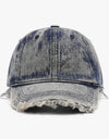 Raw Hem Adjustable Cotton Baseball Cap