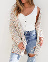 Multicolored Open Front Cardigan