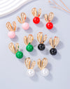 Alloy Drip Oil Bunny Earrings