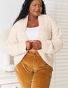 Double Take Open Front Long Sleeve Cardigan