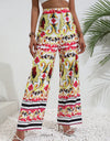 Printed High-Rise Wide Leg Pants