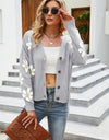 Flower Pattern Button Front Cardigan