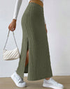 Slit High Waist Skirt