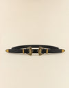 Double Buckle PU Leather Belt