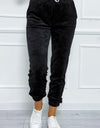 Wide Waistband Drawstring Cropped Joggers