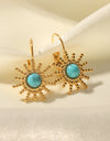 18K Gold Plated Sun-Shaped Earrings