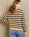 Woven Right Striped Button Front Cardigan