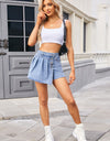 Raw Hem Denim skort