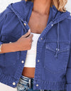 Hooded Dropped Shoulder Denim Jacket