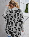 Leopard Pattern Fuzzy Cardigan