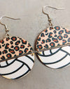 Round Shape Wooden Dangle Earrings