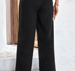 Belted High-Rise Wide Leg Pants