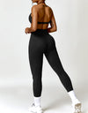 Twisted Halter Neck Bra and High Waist Leggings Active Set