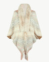 Open Front Fringe Hem Poncho