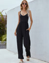 Adjustable Spaghetti Strap Jumpsuit with Pockets