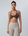 Twisted Halter Neck Active Bra