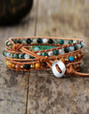 Natural Stone & Agate Layered Bracelet