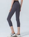 Wide Waistband Cropped Sports Leggings