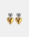 Stainless Steel Double Heart Earrings