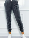 Wide Waistband Drawstring Cropped Joggers