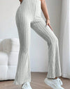 Basic Bae Full Size Ribbed High Waist Flare Pants