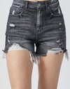 RISEN Full Size High Rise Distressed Denim Shorts