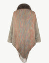 Open Front Fringe Hem Poncho