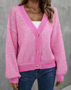 Heathered Lantern Sleeve Cardigan