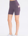 Wide Waistband Sports Shorts with Pockets