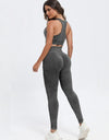 Scoop Neck Wide Strap Top and Pants Active Set